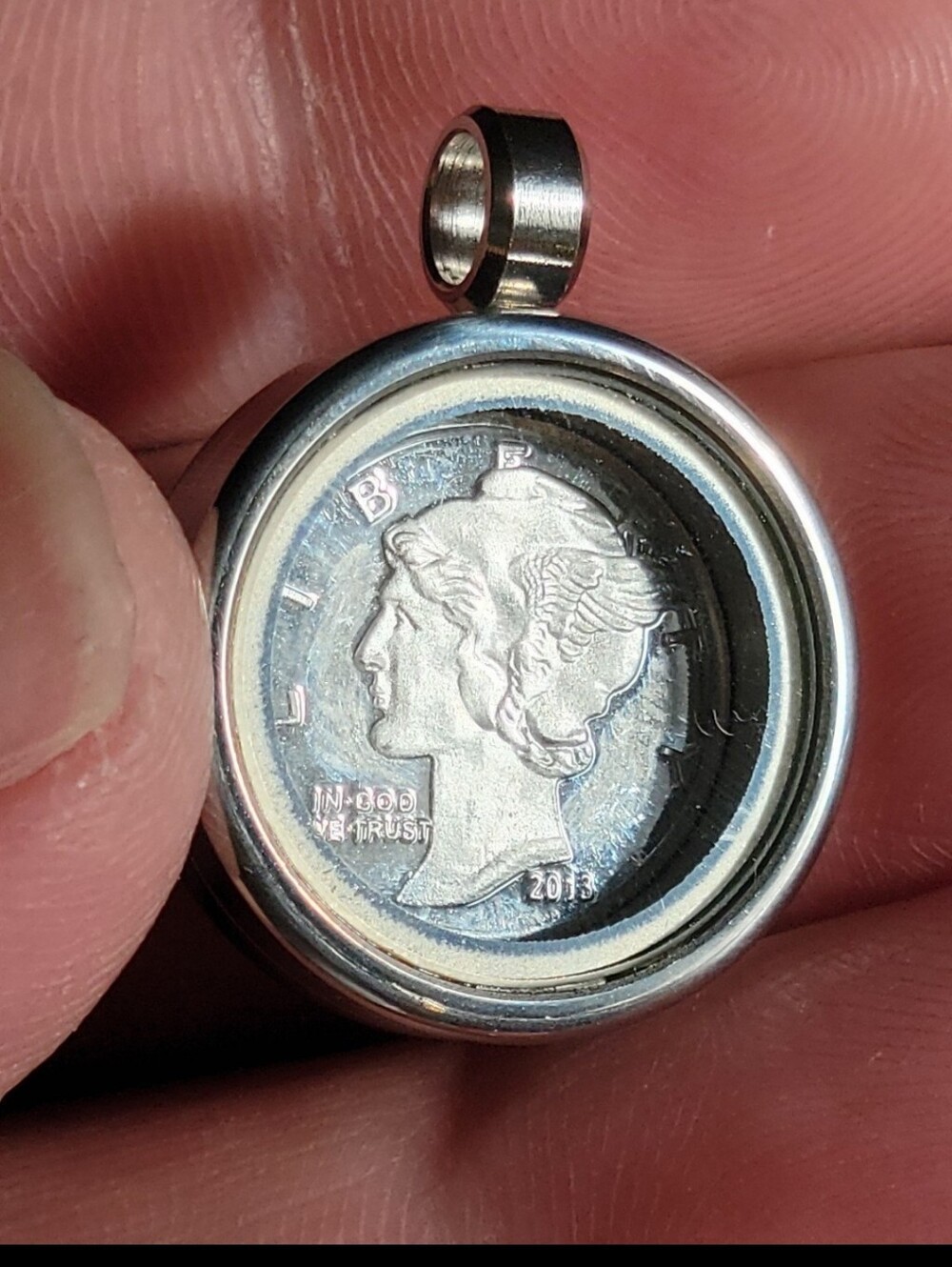 20mm Vintage Silver Floating Pendant Locket Unisex Jewelry - New - Handmade
